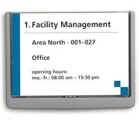DURABLE Plaque de porte Click Sign 486637 cadre plastique A5 paysage 210 x 148,5 mm Gris graphite
