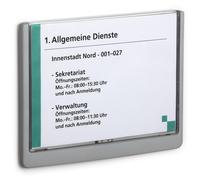 Durable 486637 support de panneau et stand d'information A5 Plastique Graphite