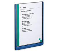Durable 486707 support de panneau et stand d'information A4 Plastique Bleu