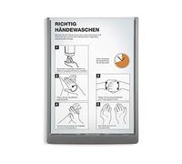 Durable 486737 Click Sign Plaque de Porte Et de Signalisation avec Cadre Profilé Plastique Coloris Gris Graphite Format A4 Portrait 210 x 297 mm
