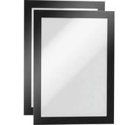 DURABLE - Cadre d'affichage DURAFRAME® - Fixation adhésive - Repositionnable - Pour documents A5 - Lot de 2 - Noir - 487101