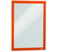 Durable Cadre d'affichage magnétique Duraframe A4 Orange/Noir
