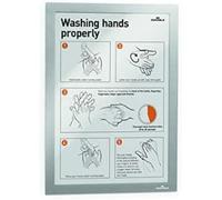 durable cadre d'affichage magnétique duraframe, a4, argent noir