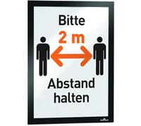 Durable 489901 Duraframe Pochette Cadre d'Affichage Dos Adhésif pour Document A4 Noir Sachet de 1