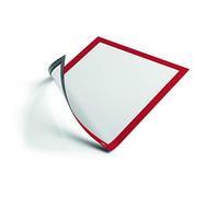 Durable 489903 Duraframe Pochette Cadre d'Affichage Dos Adhésif pour Document A4 Rouge Sachet de 1