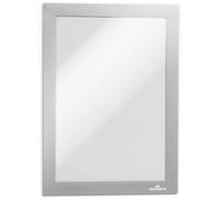 Durable 494723 Info Frame Duraframe Magnetic (A5, Cadre Magnétique pour Surfaces Métalliques) 5 Pièces - Argent
