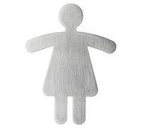 Durable 495023 Plaque de Porte Picto Wc Symbole Femmes, 91 x 120 mm, Argent Métallique