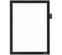 Durable 498901 Sachet de 1 Duraframe Magnetic Note Pochette Cadre d'Affichage Dos Magnétique pour Document A4 Noir