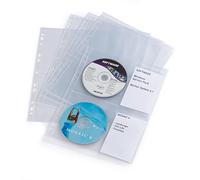 Durable 523819 CD/DVD Cover Pochette Eco avec Perforations Universelles pour Classer 4 CD/DVD Sachet de 10 pochettes