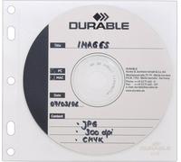 Durable Pochette de classeur CD/DVD 523919 2 CDs/DVDs/Blu-rays transparent, blanc polypropylène 10 pc(s)