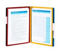 DURABLE 555200 Système de référence mural 5 panneaux double face Format lettre Couleurs assorties Motif Sherpa