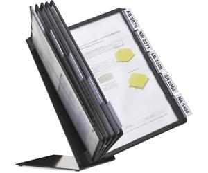 Durable 557001 Système de tableau d'affichage de table (Vario Table 10, avec 10 tableaux d'affichage A4) noir