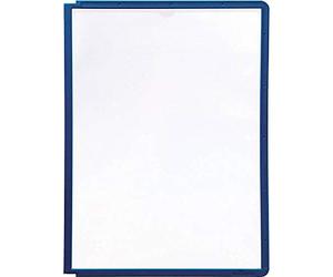Durable 560607 Sherpa Vario Panel Plaque Pochette Polypropylène pour Document A4 avec Cadre Profilé Bleu Lot de 5