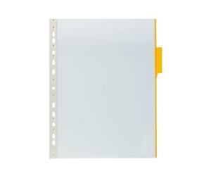 Durable 560704 Function Panel Plaque Pochette Pvc pour Document A4 avec Onglet Coloris Jaune Lot de 5