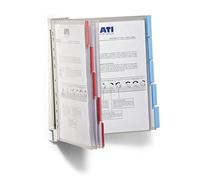 Durable Support mural 10 tableaux de présentation rouge/bleu format A4 en film dur DURAB Quantité:1