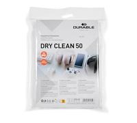DURABLE Chiffons de nettoyage DRY CLEAN 573400 – ultra-absorbant, non pelucheux, blanc, sachet de 50