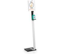 DURABLE Distributeur de désinfectant 589223 – Autoportant, réglage flexible, panneau A4, aluminium G