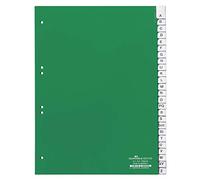Durable 620005 Index en Plastique A - Z, A4 Portrait, Couverture Complète, 20 Partitions, Vert