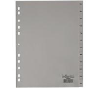 Durable 650710 répertoire avec mois de décembre à janvier (en langue allemande) 12 onglets avec perforation universelle gris lot G