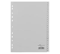 Durable 650810 Intercalaire De Classement Onglet Avec Index Alphabétique Polypropylène (Pp) Gris