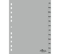 Durable 6514 Onglet Avec Index Mensuel Polypropylène (Pp) Gris