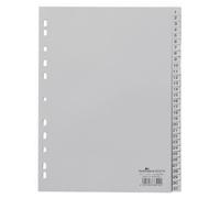 Durable 652310 Intercalaire De Classement Onglet Avec Index Numérique Polypropylène (Pp) Gris