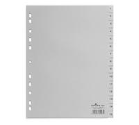 Durable 652410 Intercalaire De Classement Onglet Avec Index Numérique Polypropylène (Pp) Gris