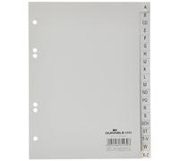 Durable 655010-Pack de 20 lames indices pour dossiers suspendus format A4 A-Z A5 Argent