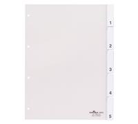 Durable 682019 Register with Moulded Tabs 1 - 5 Organiser 5-Part 80 x 80 x 80 Ho