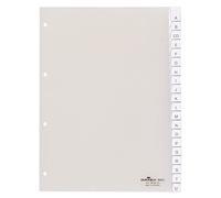 Durable 682319 Index A4 avec onglets soudés, 20pcs, 1 pièce, transparent