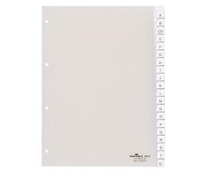 Durable 682319 Index A4 avec onglets soudés, 20pcs, 1 pièce, transparent