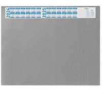 Durable 720410 Sous-main avec Rabat Transparent et Bande Calendrier Format Bureau 65 x 52 cm Gris