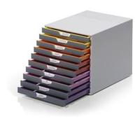 Durable VARICOLOR10 - 7610 761027 Caisson à tiroirs gris DIN A4, DIN C4, folio, lettre Nombre de tiroirs: 10