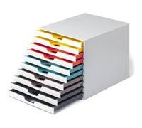 Durable 763027 Module de classement Varicolor Mix 10 Tiroirs de H22 mm pour Documents A4, Folio, Enveloppes G