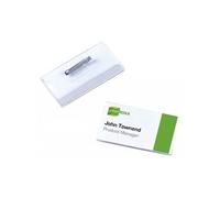 Durable 800119 boite de 100 porte-badges avec epingle 40 x 75 mm 134510 G