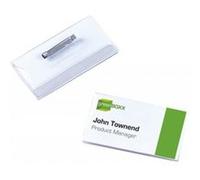 Durable 800119 boite de 100 porte-badges avec epingle 40 x 75 mm 134510 G