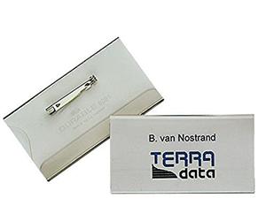 Durable 800119 Porte-Badge Universel Fixation Par Epingle de Sureté pour Insertion Format 40 x 75 mm Plastique Résistant Transparent Boîte de 100