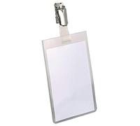 Durable Pochette porte-badge réf. 8002 - 90 x 60 mm - Clip pivotant - Lot de 25