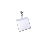 Durable 800319 lot de 25 badges porte-nom à pince en plastique 90 x 60 mm (transparent)