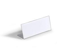 DURABLE Chevalet porte-noms 805419 – 1 face inclinée, 61x150 mm, acrylique transparent, boîte de 10