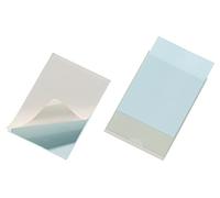 Durable 807719 Pocketfix Sachet de 10 Pochettes Porte-Étiquettes Adhésifs pour Insertion 105 x 74 mm Ouverture Petit Côté