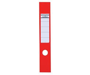 Durable 809003 Sachet de 10 Porte-Étiquettes Adhésifs pour Classeurs Ordofix 60 mm Rouge