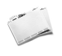 Durable 809902 Lot de 20 feuilles A5 pour 60 Etiquettes Blanches 200 x 40 mm pour Porte-étiquettes Scanfix, Profil-C et Labelfix