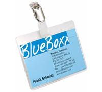 Durable - Porte-badge avec clip métallique - Format 60 x 90 mm - Bleu - Boite de 25 - 810619