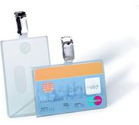 DURABLE Badges avec clip pour 1 carte de sécurité, 25 pc, Transparent, 811319