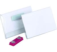 Durable 811719 Porte-badge Universel Fixation par Aimant pour Insertion Format 54 x 90 mm Plastique Résistant Transparent Boîte de 25