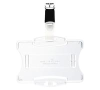 Durable 811819 Boite de 25 Porte-cartes de sécurité ouvert avec Clip 54 x 85 mm Transparent