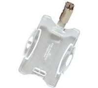 Durable 811819 boite de 25 porte-cartes de sécurité ouvert avec clip 54 x 85 mm transparent dbl811819 G