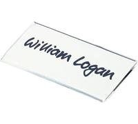 Durable 812119 Boite de 25 Porte-badges en acrylique avec Pince combi 40 x 75 mm