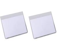 Durable 813519 Badge Sans Clip Pvc Rigide Bristol 90 x 60mm Plastique Blanc (Lot de 2)